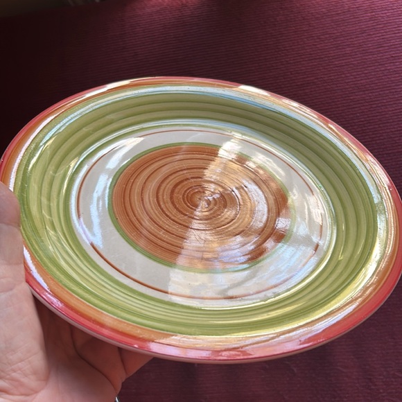 Pier 1 Hand-painted Stoneware  11.5” Valencia Dinner Plate - Picture 4 of 5